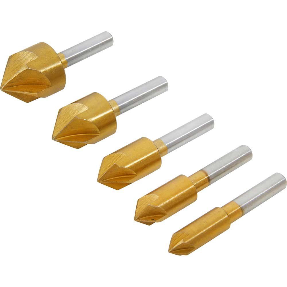 Bluespot 5 Piece HSS Titanium Countersink Bit Set - Image 1