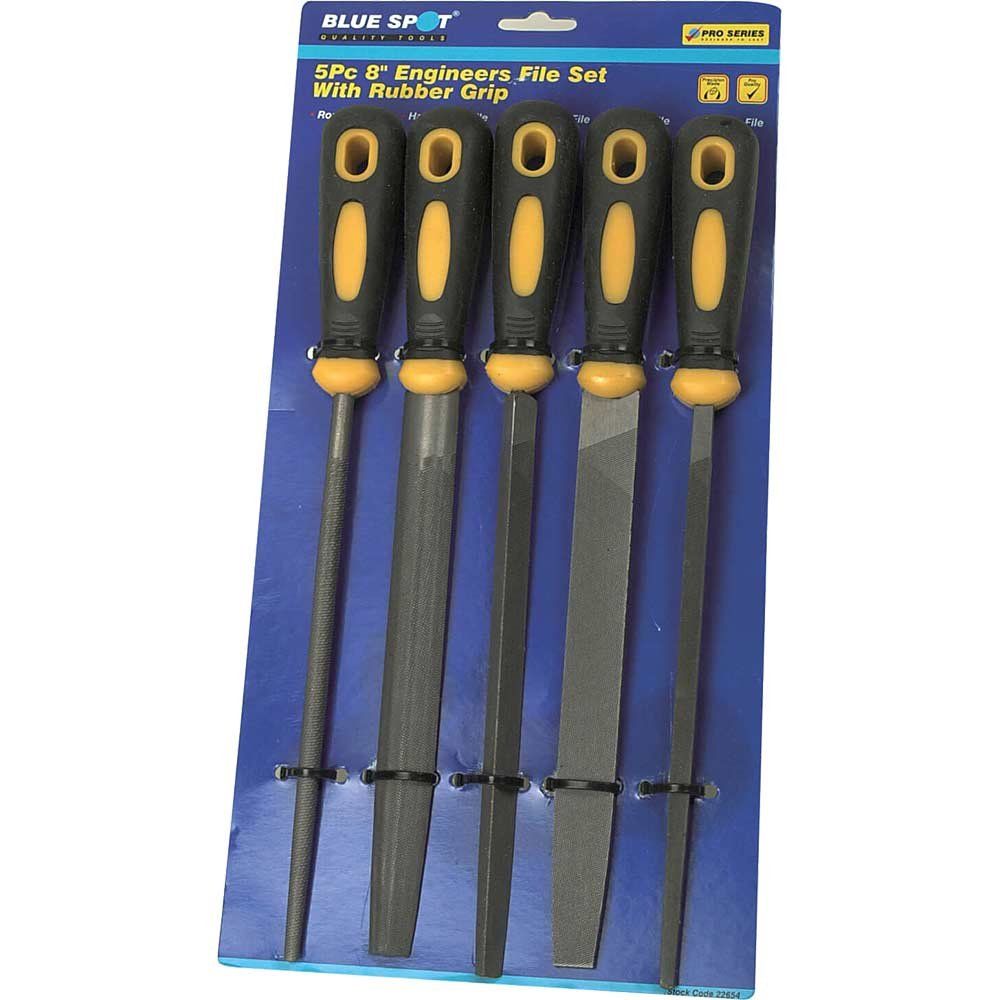 BlueSpot 5 Piece Handled File Set 8" / 200mm - Image 1