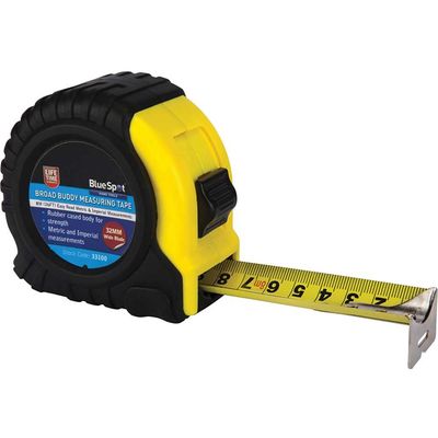 BlueSpot Broad Buddy Tape Measure Imperial & Metric 26ft / 8m 32mm