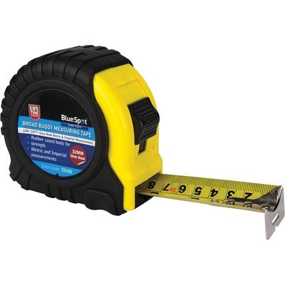 BlueSpot Broad Buddy Tape Measure Imperial & Metric 32ft / 10m 32mm