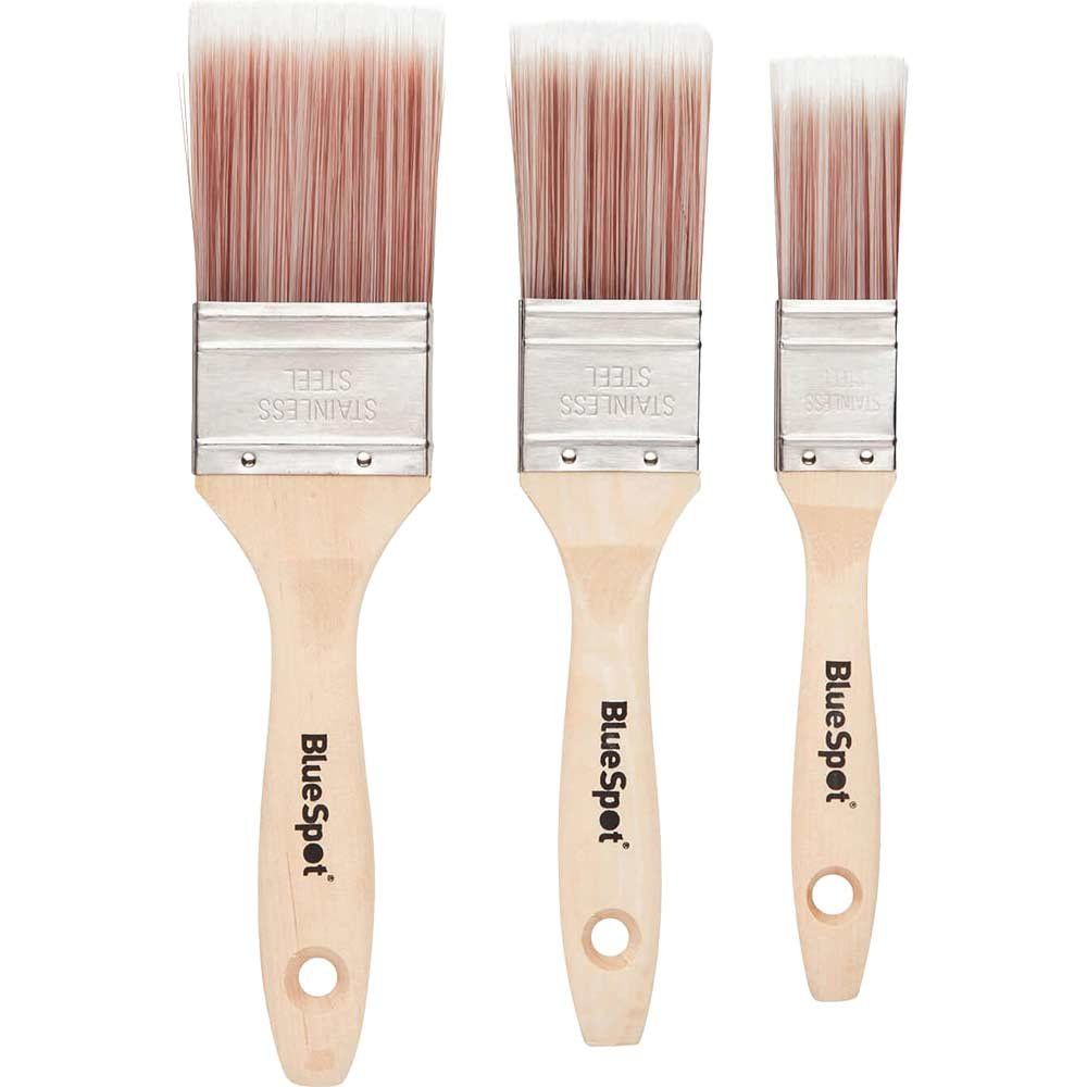 Bluespot 3 Piece Synthetic Paint Brush Set - Image 1