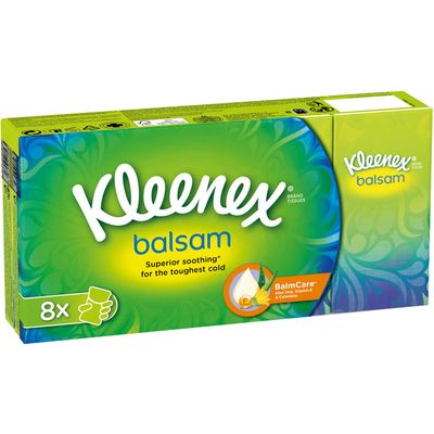 Pack of 8 Kleenex Balsam Pocket Tissues - White - Thumbnail 2