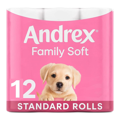 Andrex Gentle Clean Recycled Toilet Paper 72 Rolls - White - Thumbnail 2