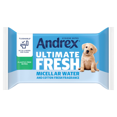 Andrex Confident Flushable 'Toilet Wipes' Clean Biodegradable in White - Thumbnail 2