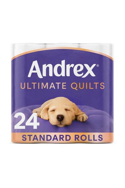 Andrex Toilet Rolls Supreme Quilts Fragrance-Free 3 Ply Toilet Paper - 24