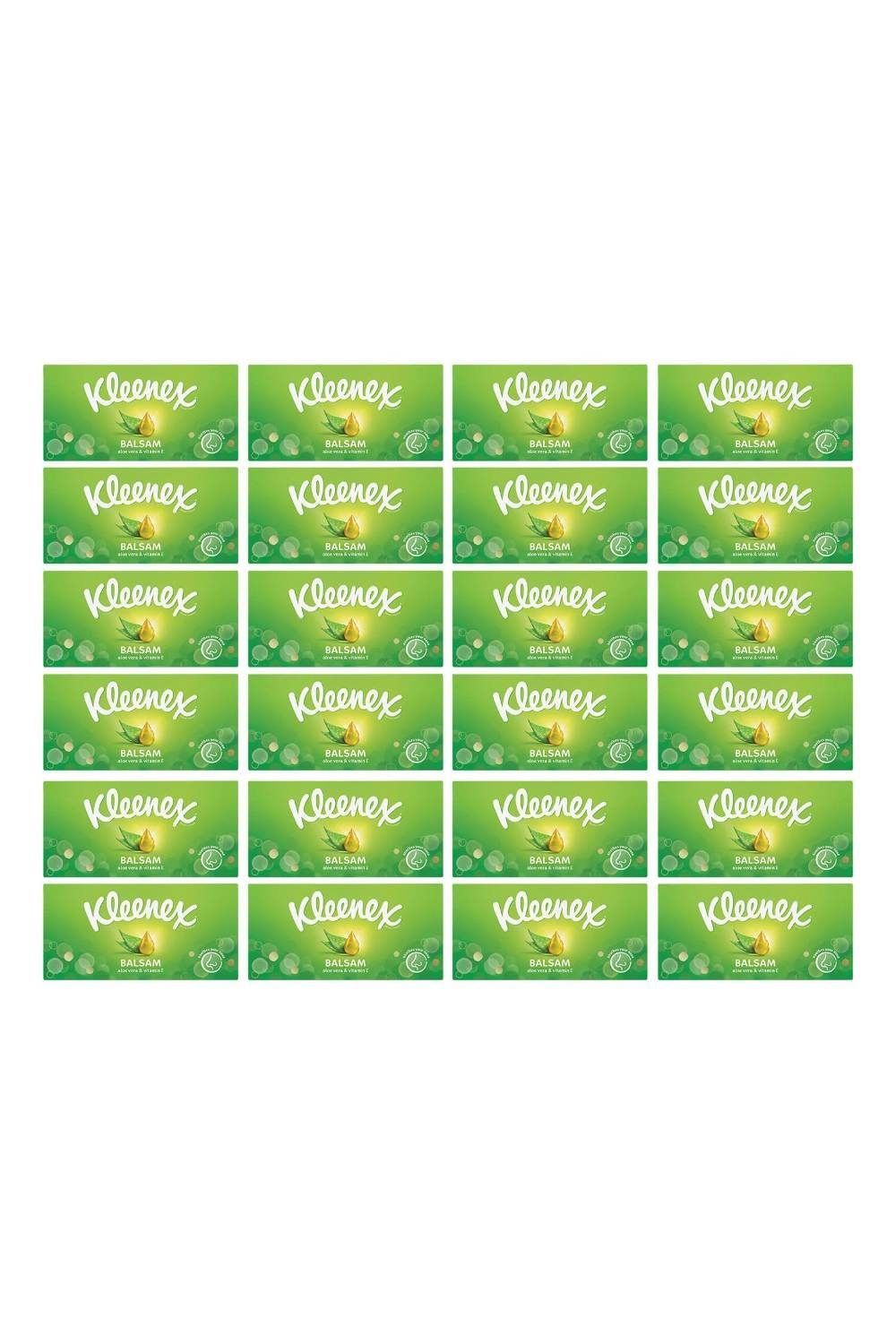 Kleenex Facial Tissues Boxes of Balsam with Aloe vera - 12 Pack - Image 1