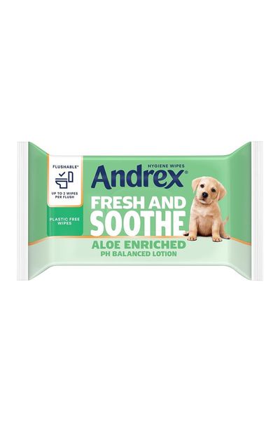Andrex Washlets Skin Kind Moist Flushable Toilet Wipes with Prebiotic Lotion - Biodegradable / x36