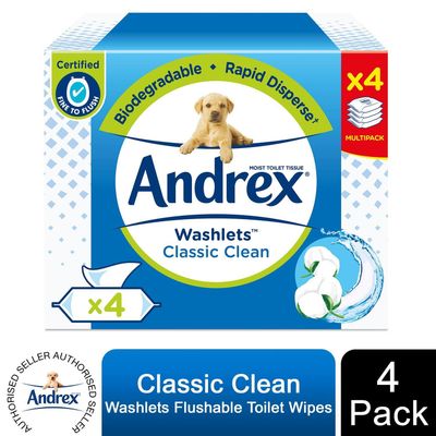 Andrex Washlets Confident Clean Biodegradable and Flushable Toilet Wipes - 4 - Thumbnail 2