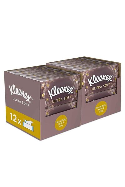 Kleenex Facial Tissues Ultra Soft Luxury And Silky Tissues - 12