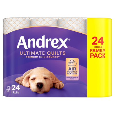 Andrex Ultimate Quilts Toilet Roll 3-Ply 115 Sheets Per Roll (Pack of 24) 4475901
