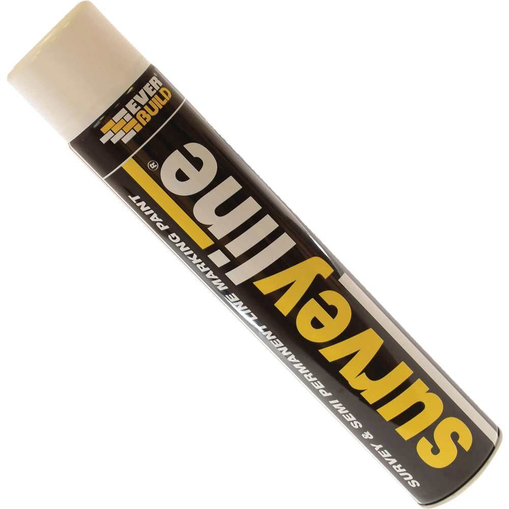 Everbuild Surveyline Marker Spray White 700ml - Image 1