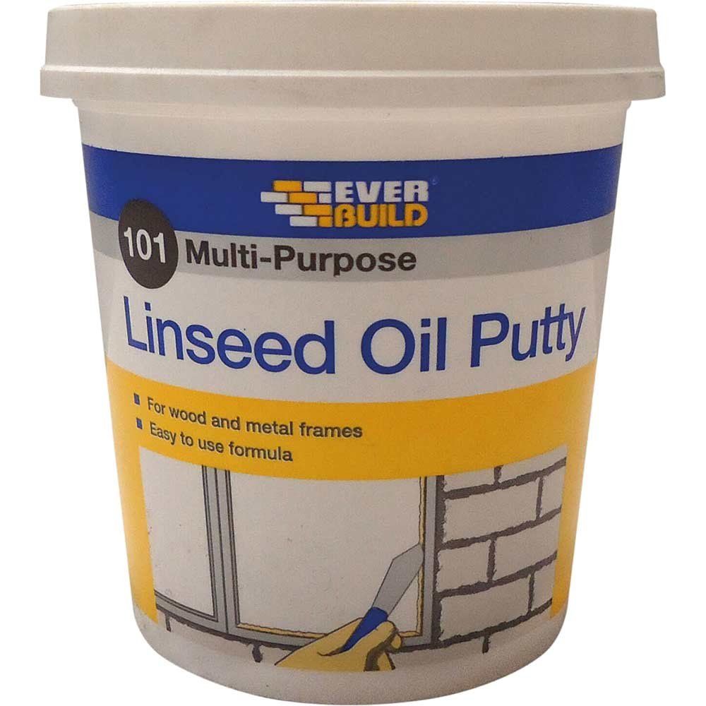 Everbuild Multi Purpose Linseed Oil Putty Natural 1000g - Image 1