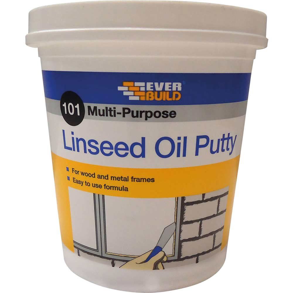 Everbuild Multi Purpose Linseed Oil Putty Natural 2000g - Image 1