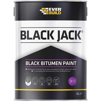 Everbuild Bitumen Paint Black 5l