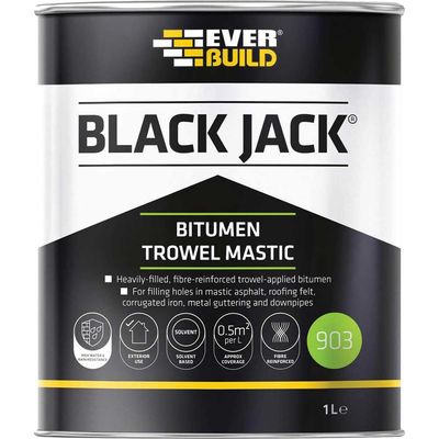 Everbuild Black Jack 903 Bitumen Trowel Mastic 1l