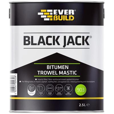 Everbuild Black Jack 903 Bitumen Trowel Mastic 2.5 litre - White