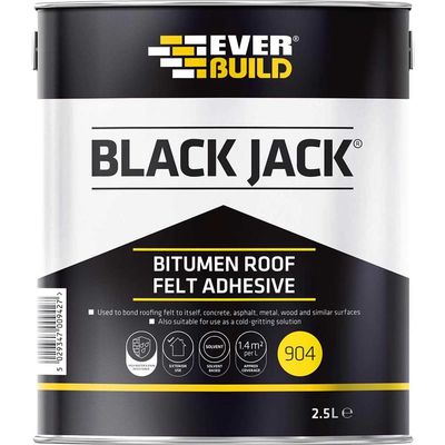 Everbuild Black Jack 904 Bitumen Roofing Felt Adhesive 2.5l