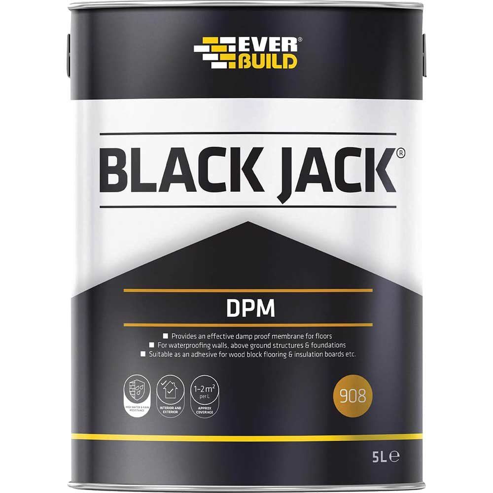 Everbuild Black Jack 908 DPM Damp Proof Membrane 5l - Image 1