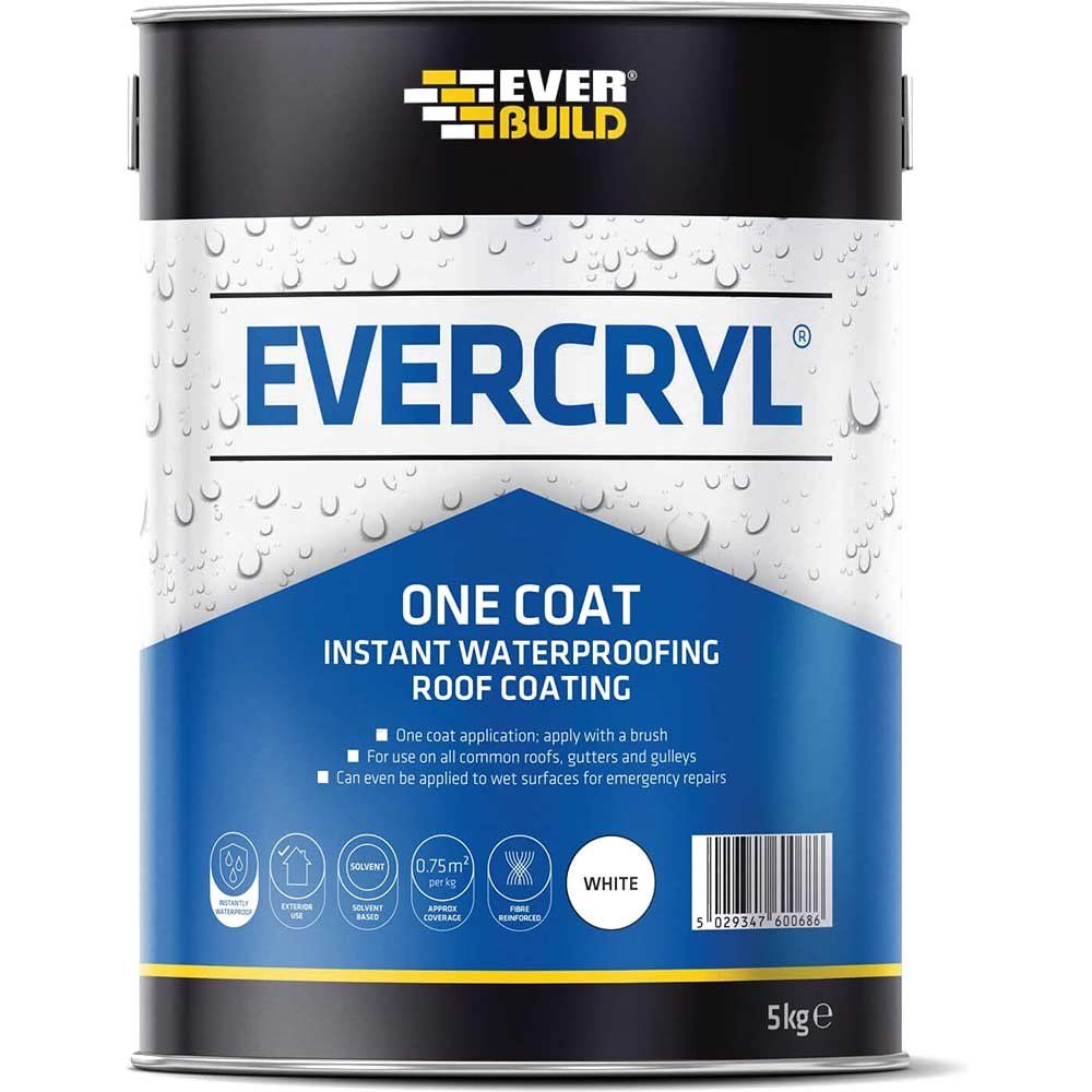 Everbuild Evercryl One Coat White 5kg - Image 1