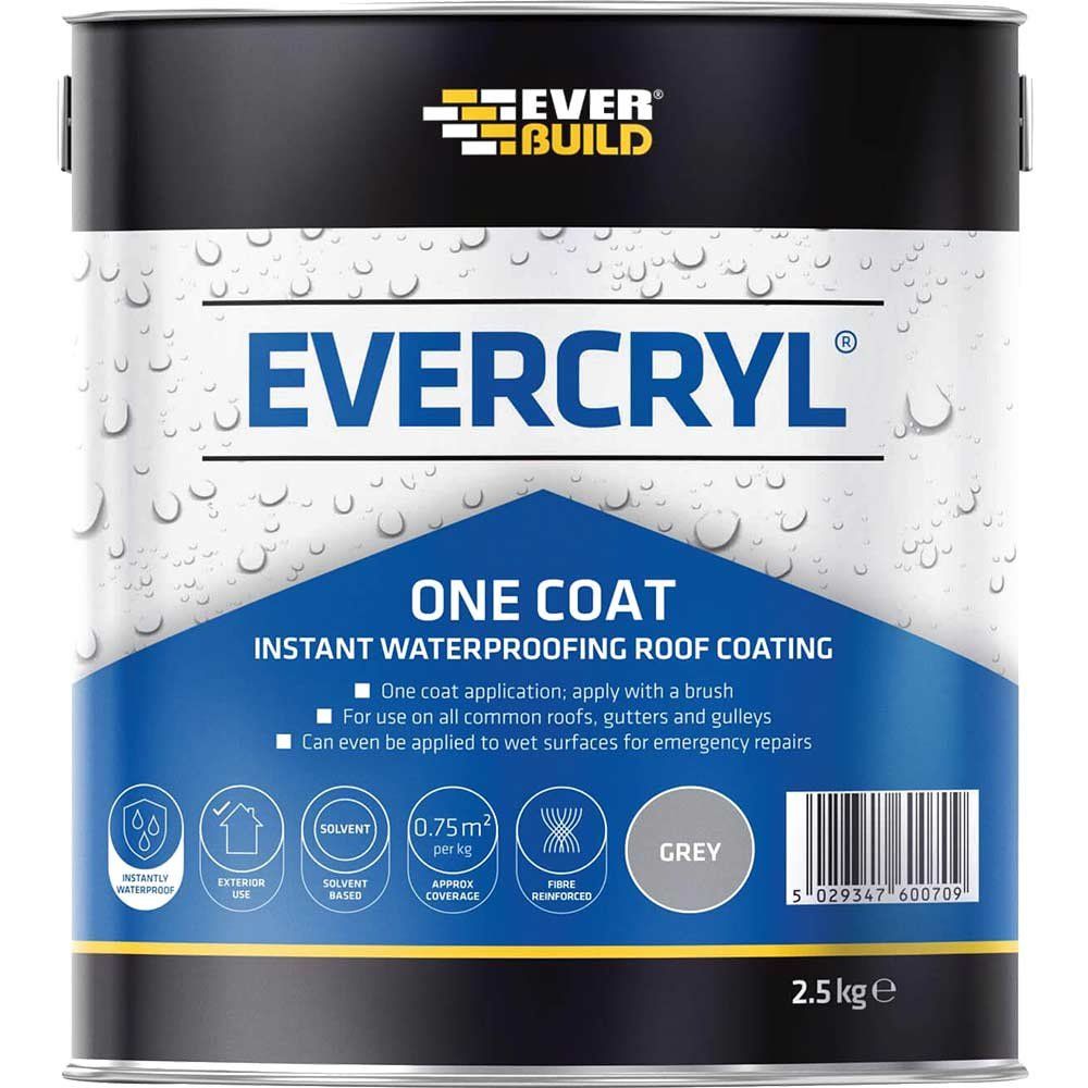 Everbuild Evercryl One Coat Grey 2.5kg - Image 1
