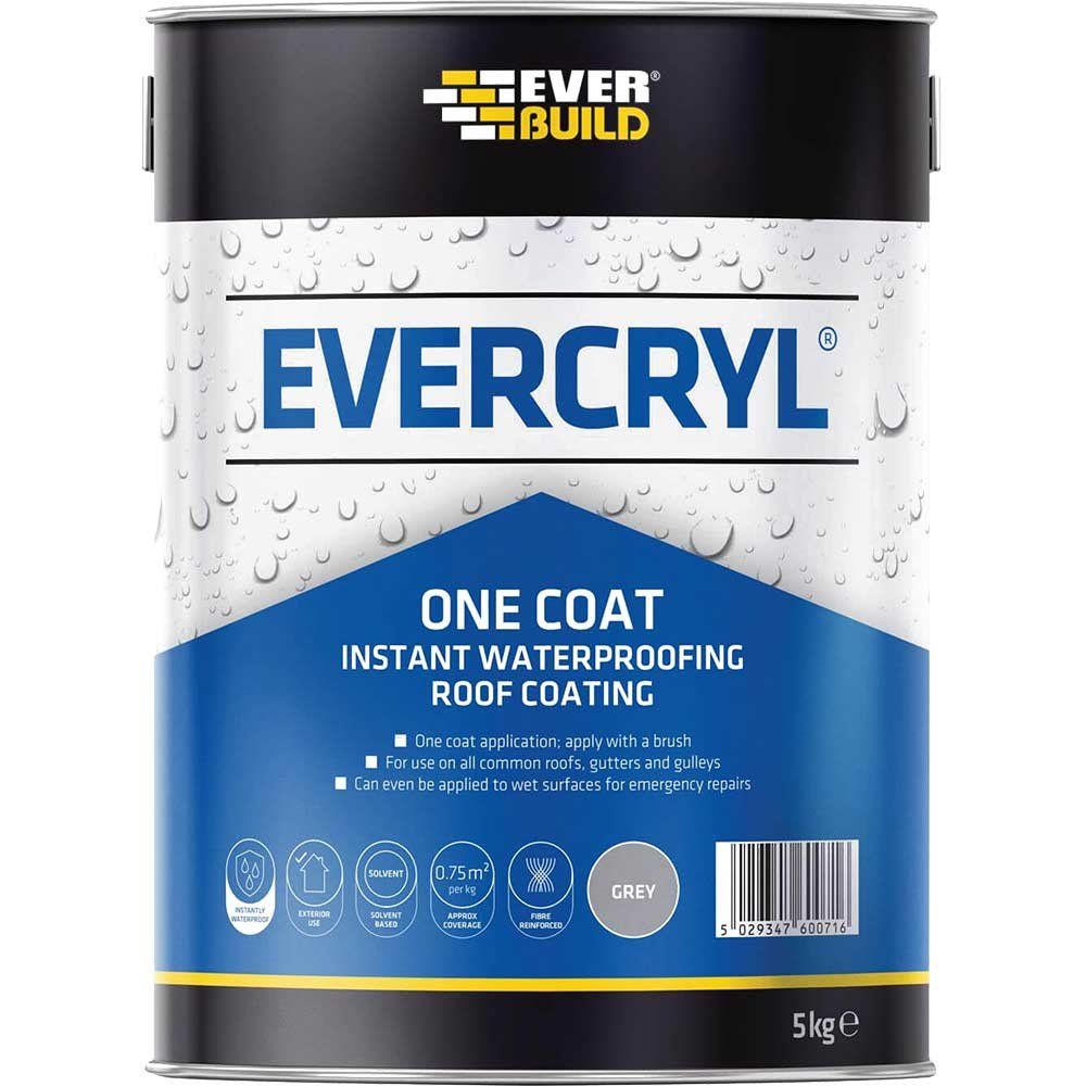 Everbuild Evercryl One Coat Grey 5kg - Image 1