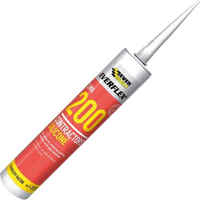 Everbuild Contractors Silicone Sealant White 295ml