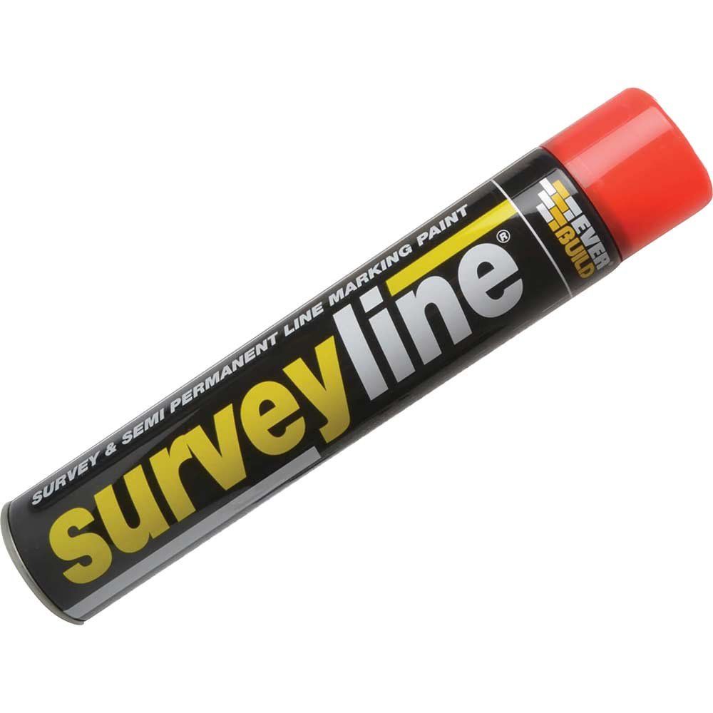 Everbuild Surveyline Marker Spray Red 700ml - Image 1
