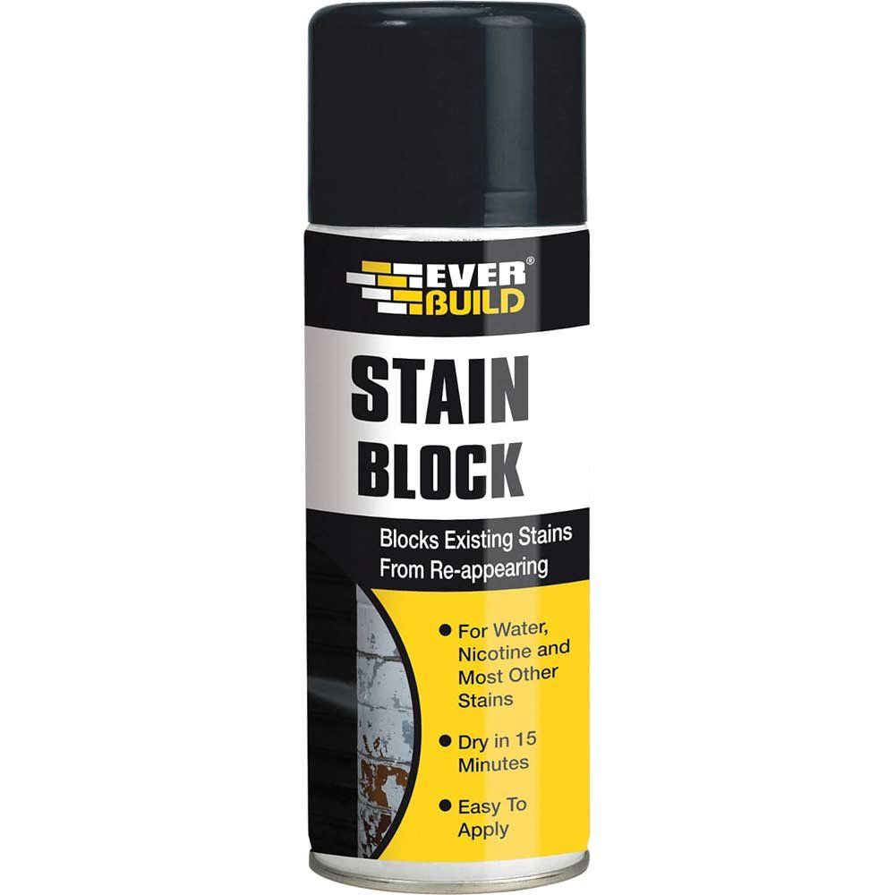 Everbuild Stain Block Spray White 400ml - Image 1