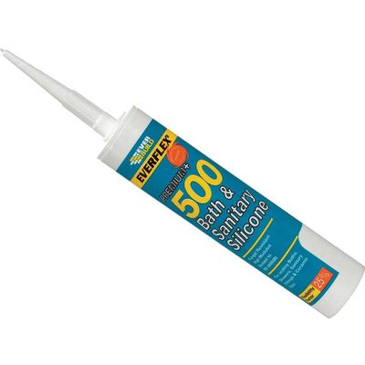 Everbuild 500 Bath and Sanitary Silicone Sealant Manhattan Grey 310ml