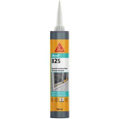 Everbuild Sika Sikasil®-825 silicone sealant 380ml mid grey - Mid Grey