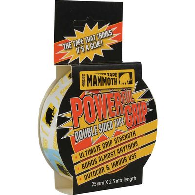 Everbuild Mammoth Powergrip Indoor and Outdoor Double Sided Tape Clear 25mm 2.5m - Thumbnail 2