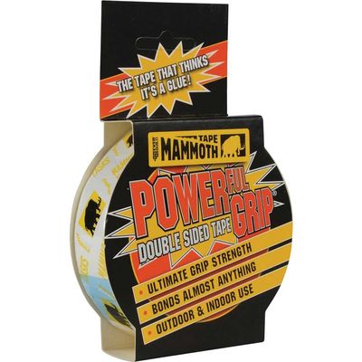 Everbuild Mammoth Powergrip Indoor and Outdoor Double Sided Tape Clear 12mm 2.5m
