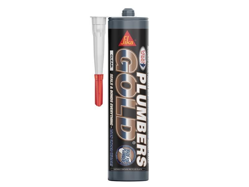 Everbuild Sika 847283 Plumbers Gold Clear 290Ml - Image 1