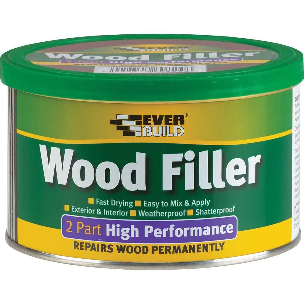 Everbuild 2 Part High Performance Wood Filler White 500g - Image 1