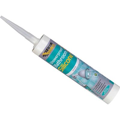 Everbuild Showerproof Bathroom Silicone White 300ml