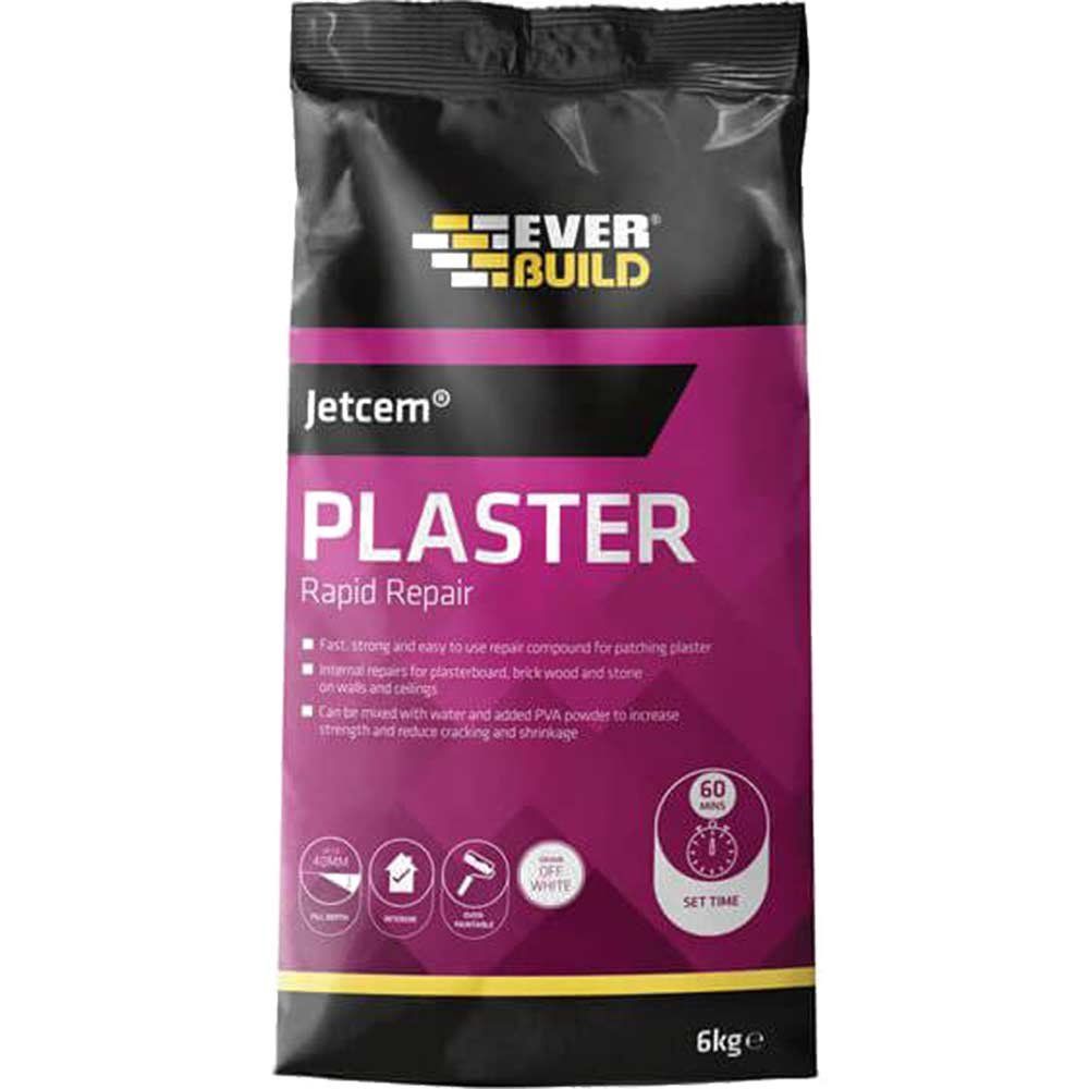 Everbuild Jet Cem Quick Set Patching Plaster 6kg - Image 1