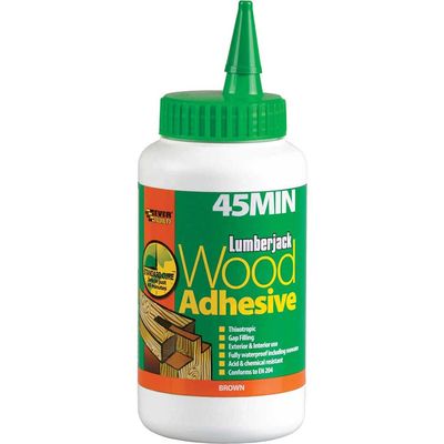 Everbuild Lumberjack 45 Minute Polyure Wood Adhesive 750ml
