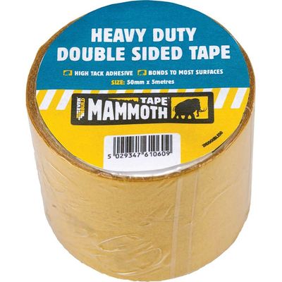 Everbuild Heavy Duty Double Sided Tape Clear 50mm 5m