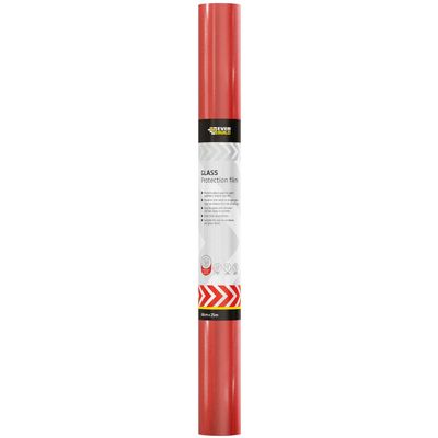 Everbuild Sika glass protector film 600mm x 25m - Red