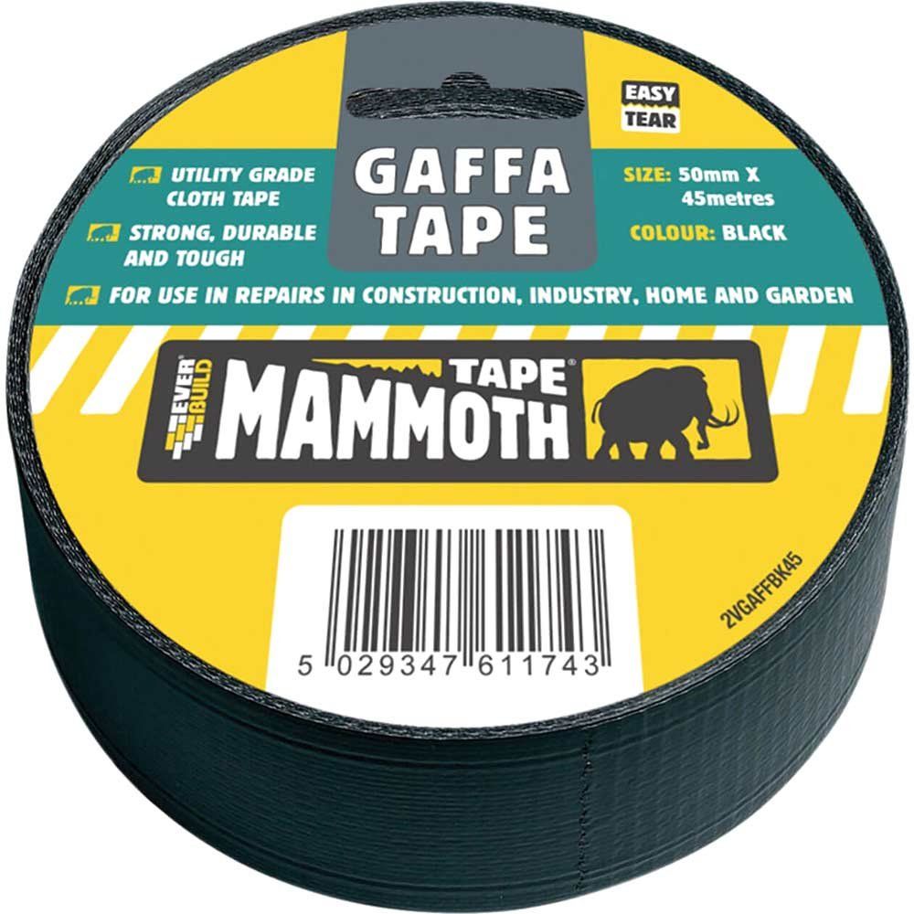 Everbuild Gaffa Tape Black 50mm 45m - Image 1