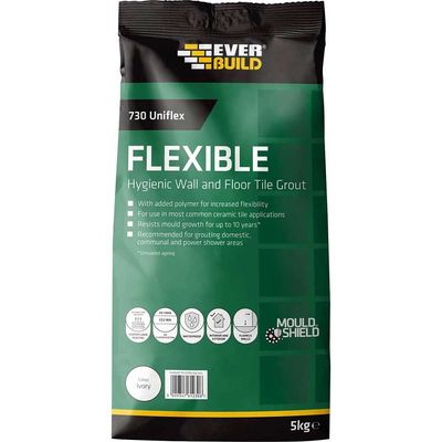 Everbuild Universal Flexible Tile Grout Ivory 5kg