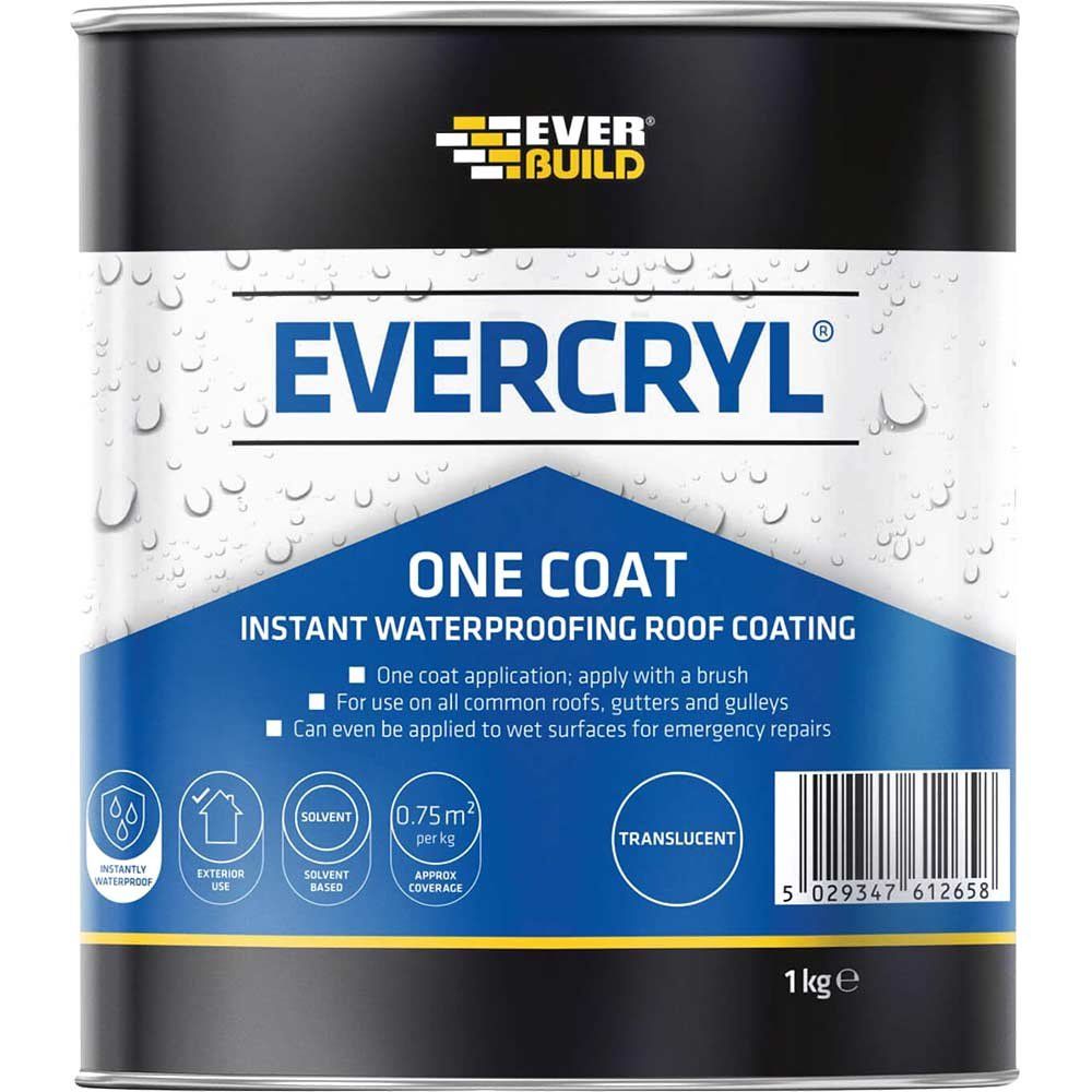 Everbuild Evercryl One Coat Clear 1kg - Image 1