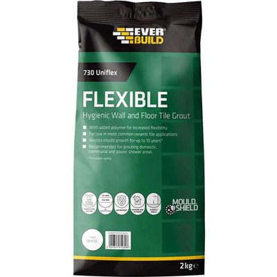 Everbuild Universal Flexible Tile Grout White 2.5kg