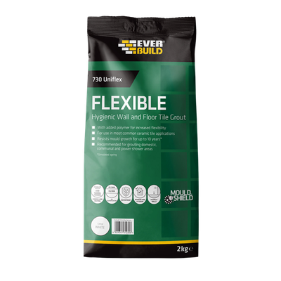 Everbuild Universal Flexible Tile Grout White 2.5kg - Thumbnail 3