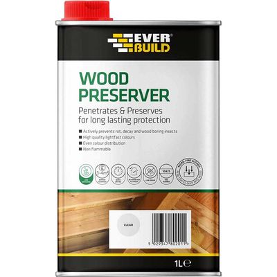 Everbuild Lumberjack Wood Preserver Clear 1l - Thumbnail 2