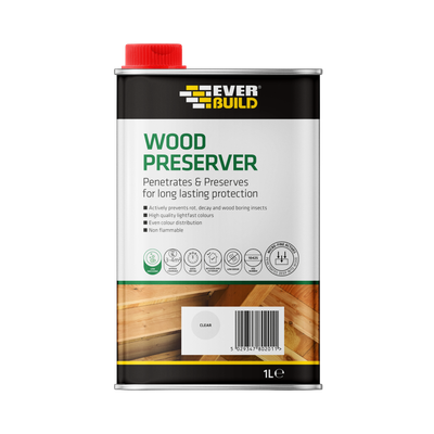 Everbuild Lumberjack Wood Preserver Clear 1l - Thumbnail 3