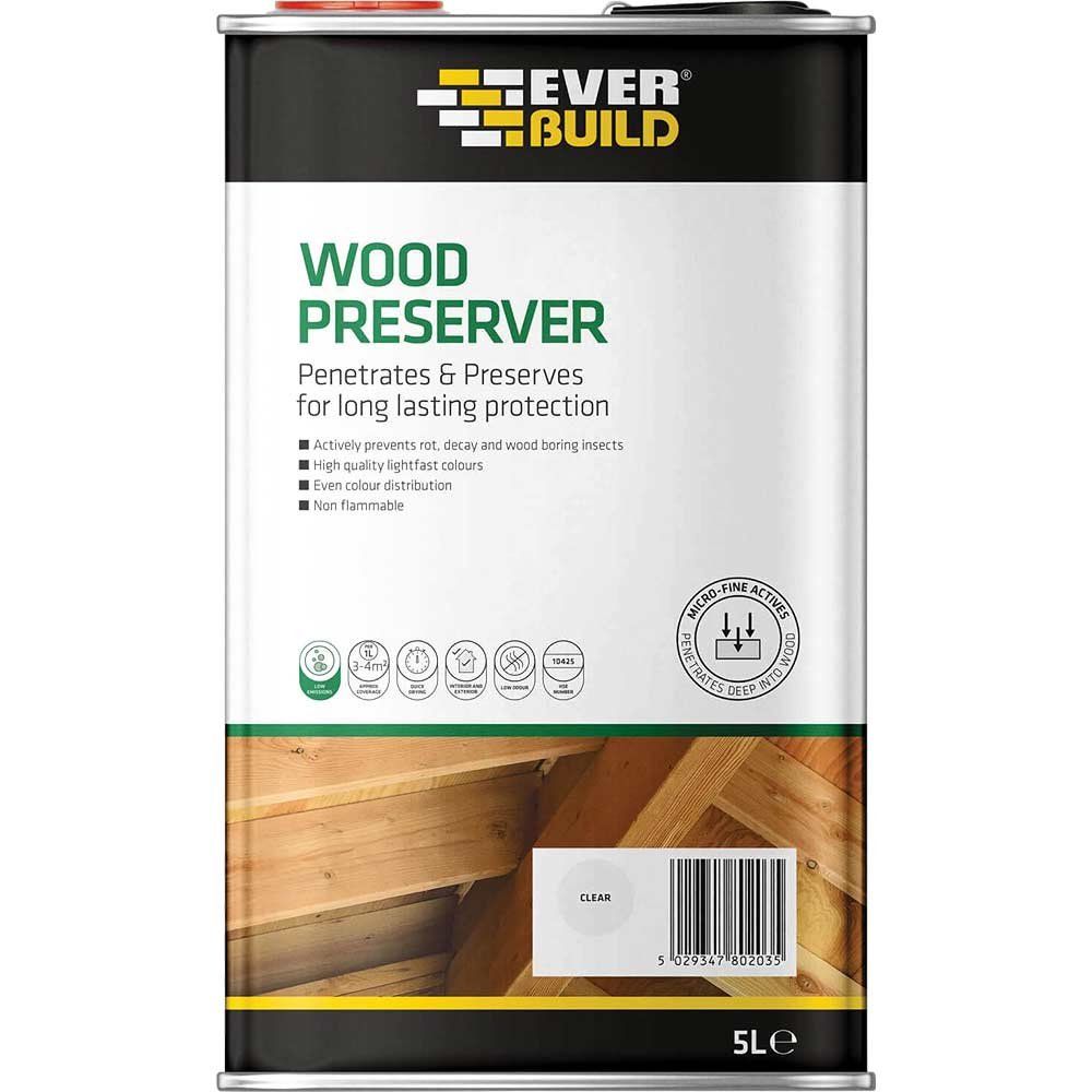 Everbuild Lumberjack Wood Preserver Clear 5l - Image 1