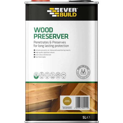 Everbuild Lumberjack Wood Preserver Golden Chestnut 5l