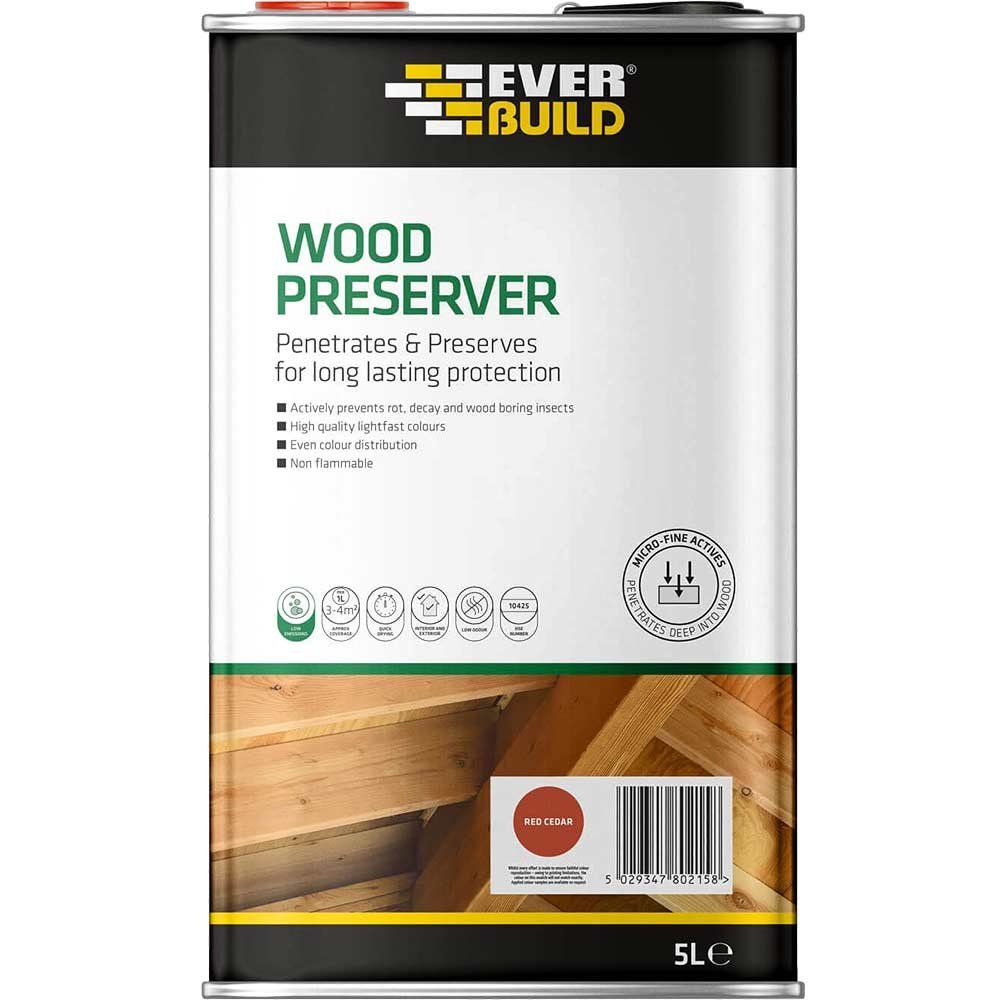 Everbuild Lumberjack Wood Preserver Red Cedar 5l - Image 1