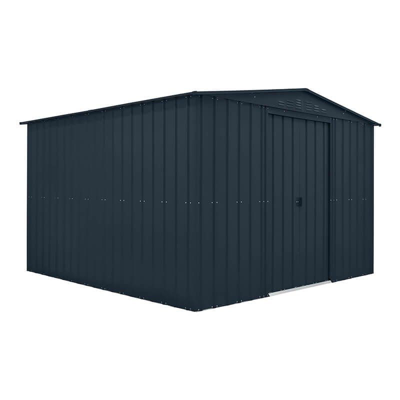 10' x 10' Globel Anthracite Grey Apex Metal Shed (3.08m x 3.10m) - Image 1